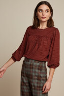 King Louie - Luella Top Close-Up - Polka Prikket Bluse - Bordeaux