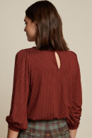 King Louie - Luella Top Close-Up - Polka Prikket Bluse - Bordeaux