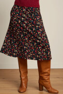 King Louie - Juno Midi Skirt Bellmore - Print Nederdel - Sort