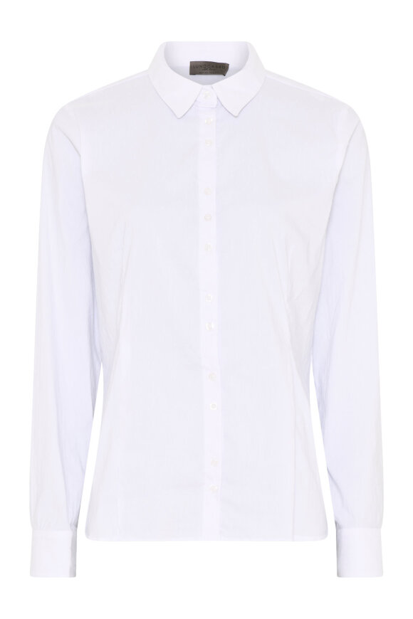 Lundgaard hvid skjorte med lopper & stræk fit KVINDE - Lohse