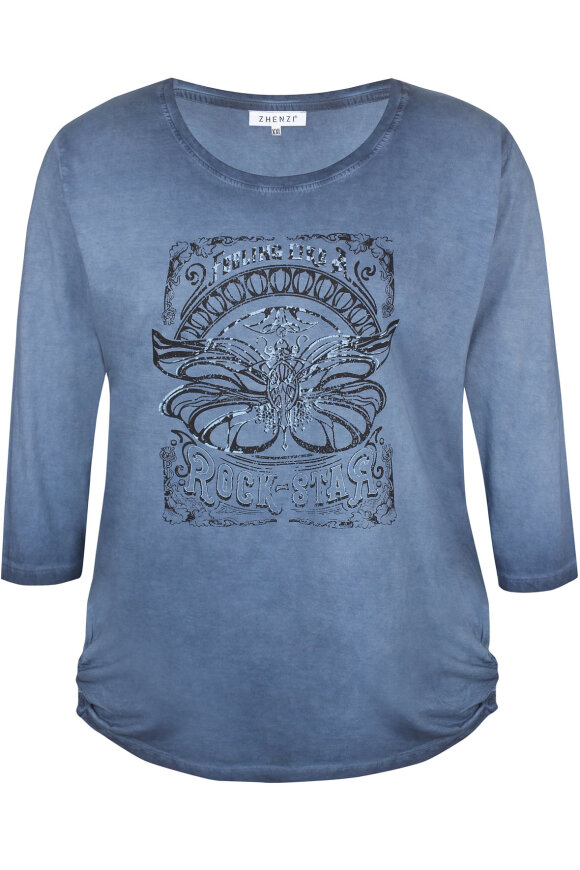 Zhenzi - Alexie 709 - Casual Deep Dye T-shirt -
