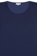 Zhenzi - Bailee 728 Ensfarvet Basis T-shirt - Puf - Mørkeblå