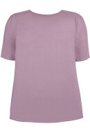 Zhenzi - Bailee 728 Ensfarvet Basis T-shirt - Puf - Lyng