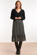 Smashed Lemon - Chiffon Nederdel -Transparent Polka Prikket - Sort