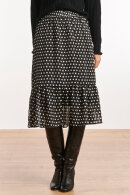 Smashed Lemon - Chiffon Nederdel -Transparent Polka Prikket - Sort