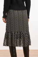 Smashed Lemon - Chiffon Nederdel -Transparent Polka Prikket - Sort