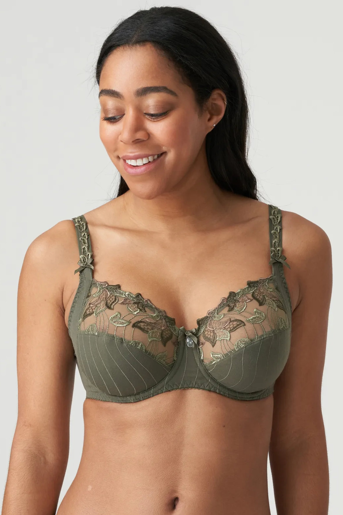 afsnit Gylden Vestlig PrimaDonna bedste bh til store barme - army - full cup - 3 parts - Hos Lohse