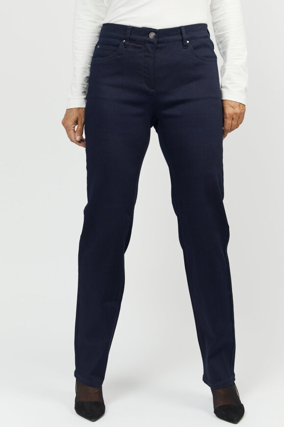 Brandtex Ingrid jeans brede lige ben mørkblå - Lohse