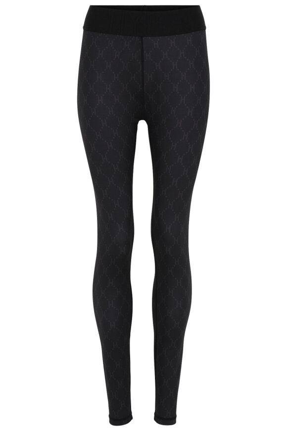 Hype the Detail - Lange Leggings H Kæde Print - Sort