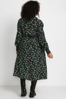 Kaffe Curve - KC-Florisa Shirt Dress - Skjortekjole - Sort