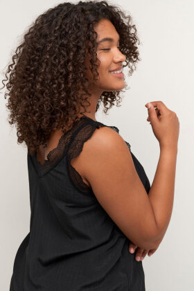 Kaffe Curve - KC-Jakobine Top - Blonde - Sort