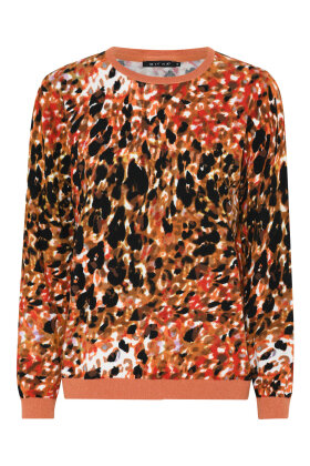 MICHA - Autumn Print Knit - Finstrik Pullover - Sort