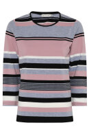 Micha - Basic Winter Stripe T-shirt - Stribet - Sort
