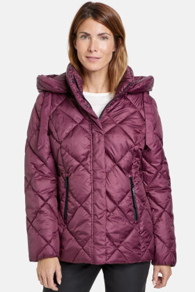 Gerry Weber - Quiltet Varm Vinterjakke - Diamant - Bordeaux