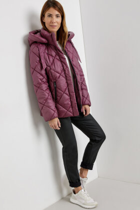 Gerry Weber - Quiltet Varm Vinterjakke - Diamant - Bordeaux