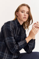 Pulz - PZAlina Short Shirt - Flannel Skjorte - Blå
