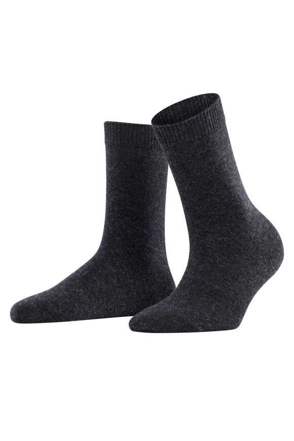 Falke - Cosy Wool - Uld & Cashmere Ankelsokker - Antracite