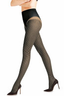 Falke - Houndstooth Tights - Strømpebukser 15D - Shape Trusse - Brun