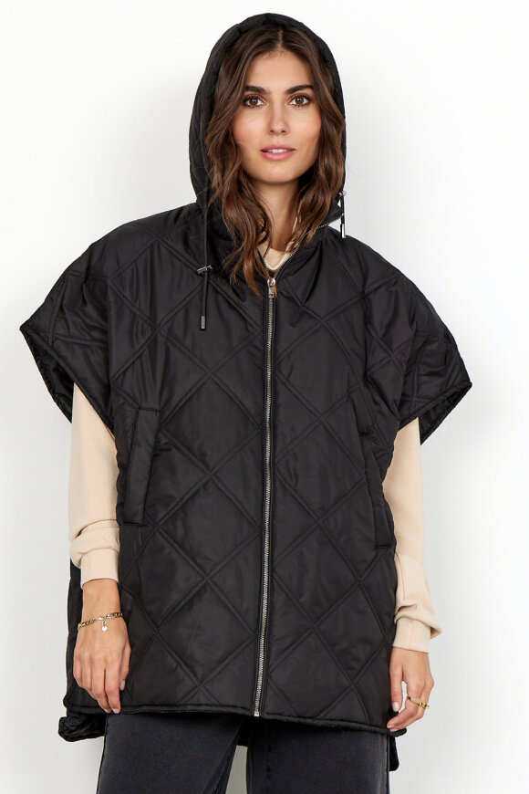 SoyaConcept - Sc-Fenya 44 - Quiltet Oversize Vest - Sort