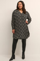 Kaffe Curve - KC-Roya Ami Tunic - Print Tunika Kjole - Sort