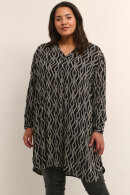 Kaffe Curve - KC-Roya Ami Tunic - Print Tunika Kjole - Sort