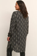 Kaffe Curve - KC-Roya Ami Tunic - Print Tunika Kjole - Sort