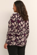 Kaffe Curve - KC-Zarilla Blouse - Print Bluse - Bordeaux