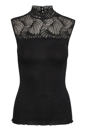 SAINT TROPEZ - MayaSZ Top - Blonde - Silke & Bomuld - Sort