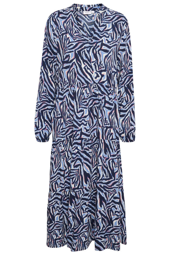Saint Tropez EdaSZ maxi kjole med flot blåmønstret print - Hos Lohse