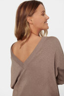 Saint Tropez - KilaSZ Shimmer Pullover - Guldglimmer Strik V-hals - Guld