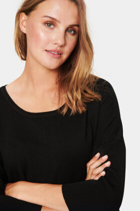 SAINT TROPEZ - MilaSZ R-N Dress - Strik Kjole - Sort