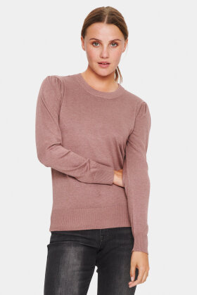 SAINT TROPEZ - MilaSZ Pullover Strikbluse - Gammel Rosa