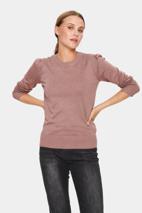 SAINT TROPEZ - MilaSZ Pullover Strikbluse - Gammel Rosa