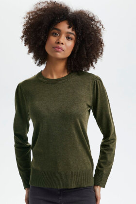 SAINT TROPEZ - MilaSZ Pullover Strikbluse - Army