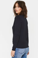 Saint Tropez - MilaSZ R-Neck Cardigan - Viskose Strik - Mørkeblå