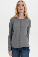 Saint Tropez - MilaSZ R-Neck Cardigan - Viskose Strik - Mørkegrå