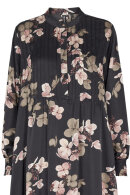 Prepair - Carla Dress - Storblomstret Satinvævet Kjole - Sort
