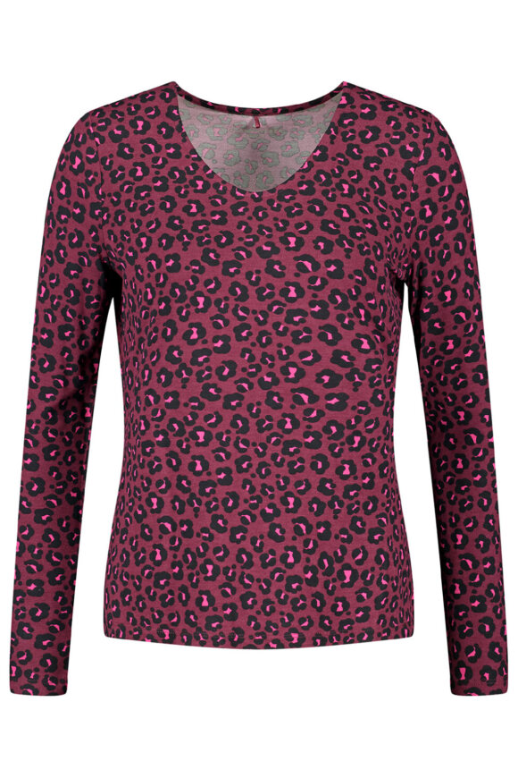 Gerry Weber - Basis T-shirt - Lange Ærmer - EcoVero - Bordeaux