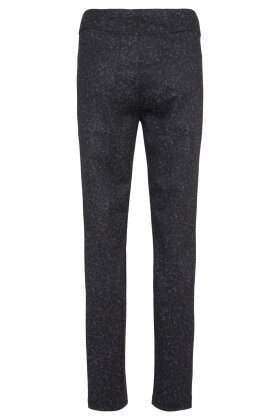 Robell - Bella Jacquard Vævet Stræk Bukser - Slim Fit - Sort
