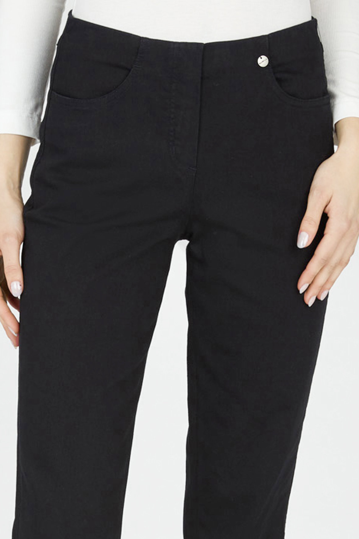 Robell Bella Slim Fit Short Length Pocket Jeans Black 52560-5448-90S - 29