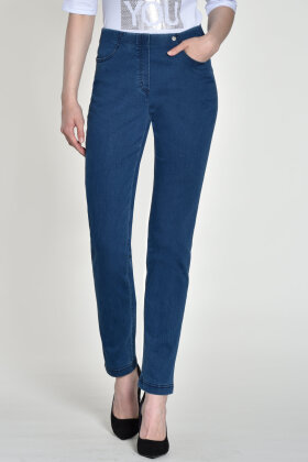 Robell - Bella Denim Vævet Stræk Bukser - Slim Fit - Denim