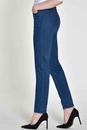 Robell - Bella Denim Vævet Stræk Bukser - Slim Fit - Denim