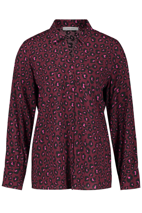 Gerry Weber - Løs Skjorte - Dyreprint - Bordeaux