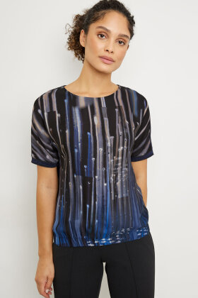 Gerry Weber - Elegant T-shirt Top - Moonlight Farver - Mørkeblå