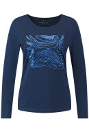 Gerry Weber - Langærmet Print T-shirt Top - Mørkeblå