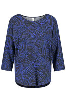 Gerry Weber - T-shirt Top - Bateau Hals - Mørkeblå