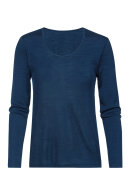 Mey - Exquisite T-shirt Top - Silke & Merino - Lange Ærmer - Blå
