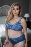 Plaisir - Beate Plain Bra - Blå