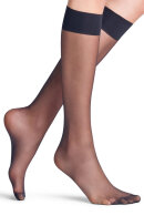 Falke - Seidenglatt 15 Denier - Knee-high Socks - knæstrømpe - Marine