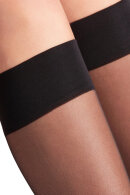 Falke - Seidenglatt 15 Denier - Knee-high Socks - knæstrømpe - Sort